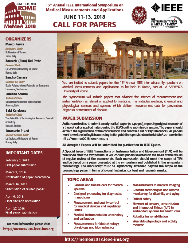 MeMeA 2018 Call for Papers Preview